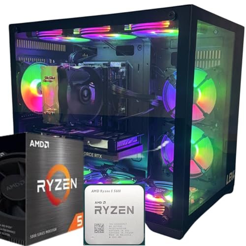 Pc Gamer Aquario AMD Ryzen 5 5600, Placa mãe B450, 32Gb DDR4, SSD Nvme 1Tb, Fonte 80Plus, Gabinete Aquario com 9 Fans ARGB com controladora - ESCOLHA A PLACA DE VIDEO (RTX 3070 8GB)