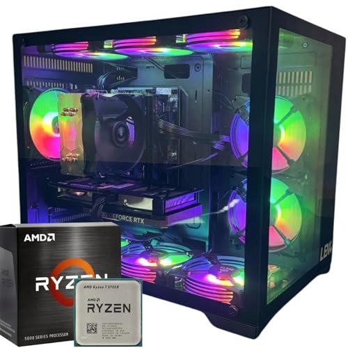 Pc Gamer Aquario AMD Ryzen 7 5700X, Placa mãe B450, 32Gb DDR4, SSD Nvme 1Tb, Fonte 650w 80Plus, Gabinete Aquario com 9 Fans ARGB com controladora - ESCOLHA A PLACA DE VIDEO (RTX 3050 6GB)